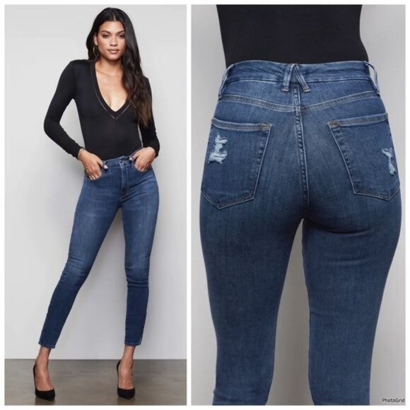 Good American Good Legs Skinny Jeans STYLE GLRH899VT Color BLUE 265 Size 26 - Picture 1 of 10